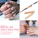 Double-Ended Nail Pen Poly Nail Gel Flower Brush Picker Manicure Tools 2 in