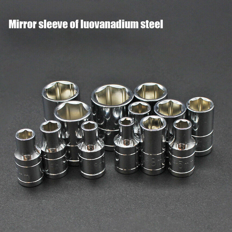 46pcs Socket Quick Ratchet Wrench Repair Screwdriver Combination Toolbox