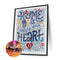 Diamond Painted 5D DIY English words Partial Special Rhinestone Set Newly