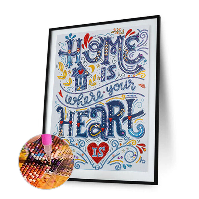 Diamond Painted 5D DIY English words Partial Special Rhinestone Set Newly
