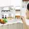 2 Layers Multi-Function Rotating Storage Rack Kitchen Cabinet Spice Holder Newly