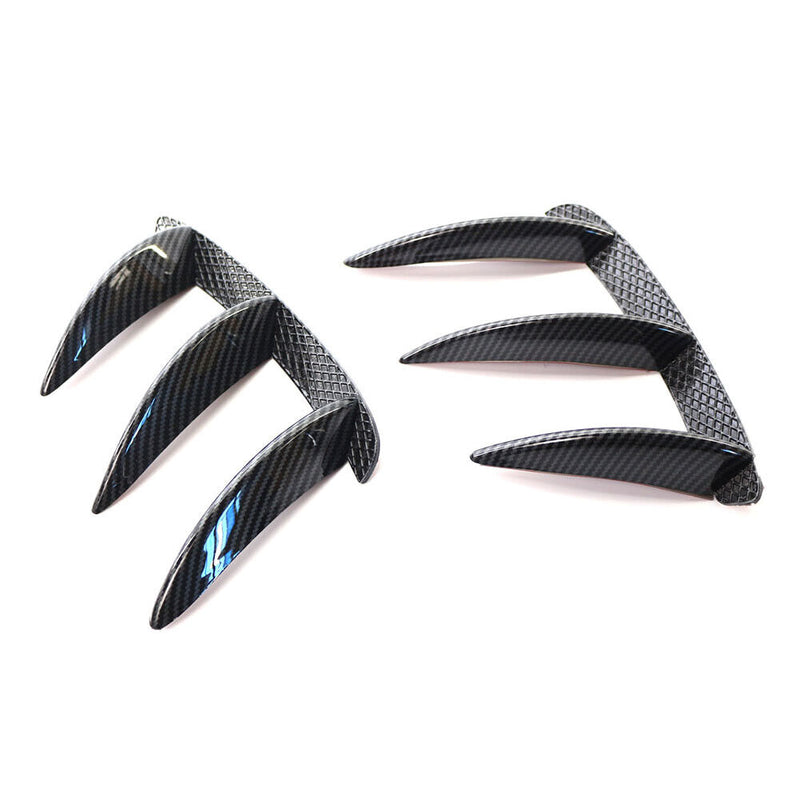 Rear Bumper Vent Canards for Mercedes W176 A200 A45 AMG (Carbon Fiber Look)