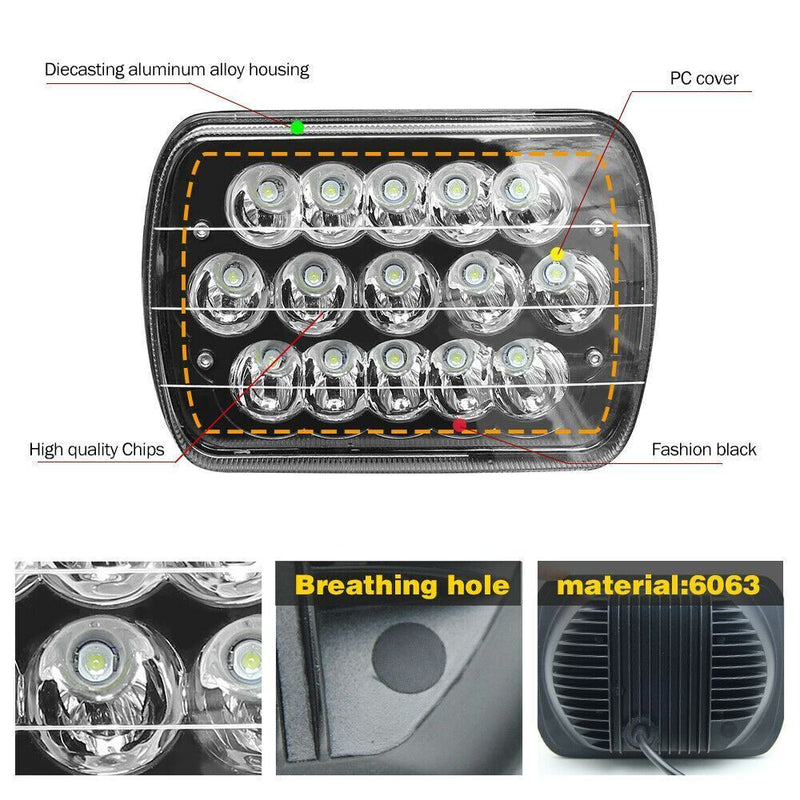 Work Light Bar Flood Spot Lights LED Car Light For Jeep,Cherokee XJ 1984-2001