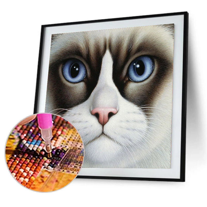 #A 5D DIY Diamond Painting Kits Full Round Drill Kitten Mosaic Wall Decoration