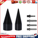 7pcs Wood Splitter Drill Bit Set with Rod Chop Firewood Log Electric Tools