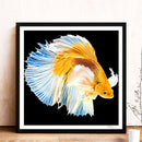 DIY Diamond Goldfish Full Round Drill Mosaic Wall Art Picture of Rhinestone