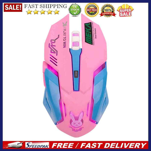 2.4GHz Wireless Optical Colorful Backlight 2400DPI Adjustable Ergonomic Mouse