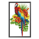 Partial Embroidery Set Needlework Cross Stitch Kit 14CT 2 Strands Parrot