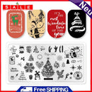 Durable Christmas Nail Stamping Plates Stainless Steel Manicure Tip Art Tool