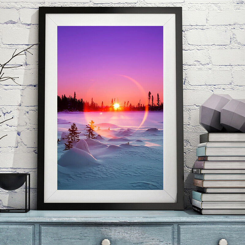 Hand Painted Oil Art Picture DIY Novelty Landscape Frameless Paint By Numbers