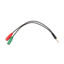 3.5mm Stereo Audio Male to 2 Female Headphone/Mic Y Splitter Cable Newly