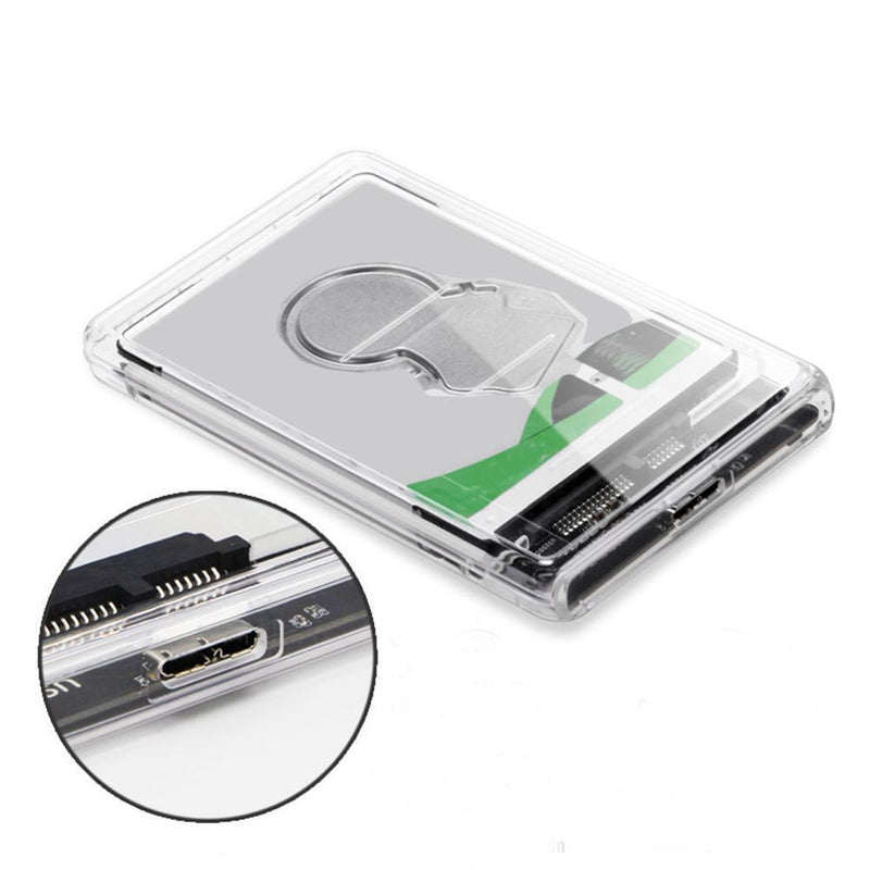 2.5 inch HDD SSD Mobile Case SATA to USB3.0 Transparent Hard Drive Enclosure Box