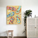 Beach Slippers Oil Paint By Numbers DIY Handpainted on Canvas Wall Art Pictur