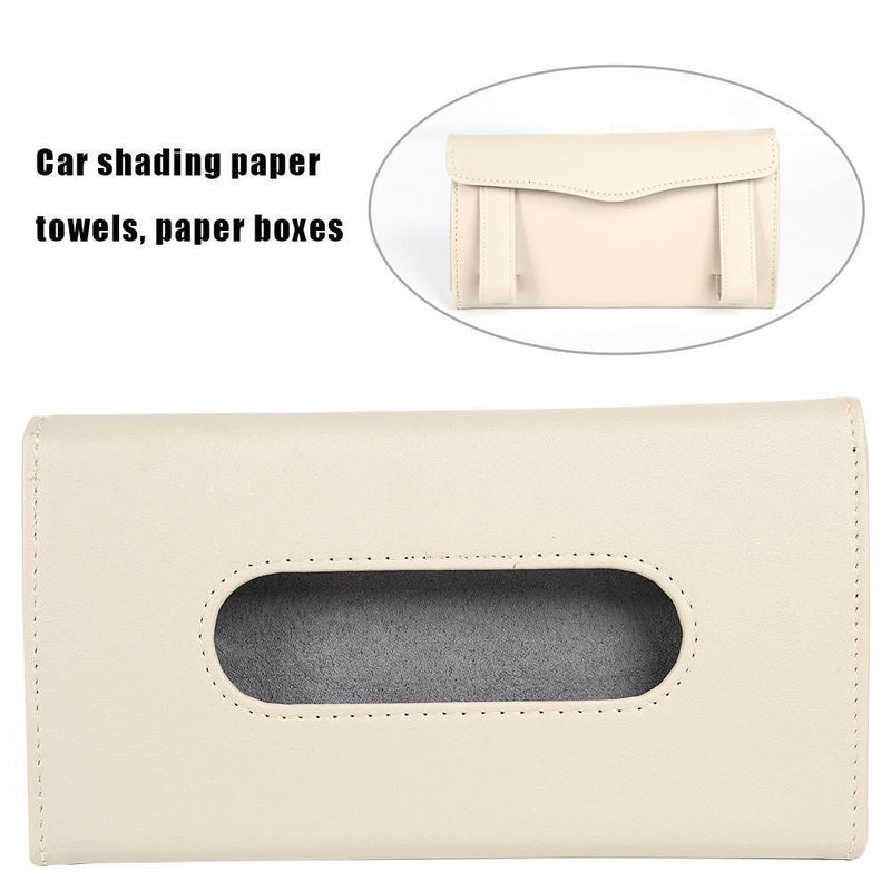 Car Sunshade Tissue Box PU Leather Paper Napkin Cover Auto Interior Styling