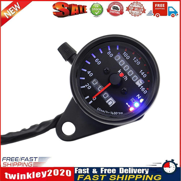 Motorcycle Speedometer Odometer with Neutral Gear Turn Signal Indicator Newly