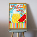 5D DIY Summer Beach Luminous Diamond Painting Full Round Wall Decor Rhineston