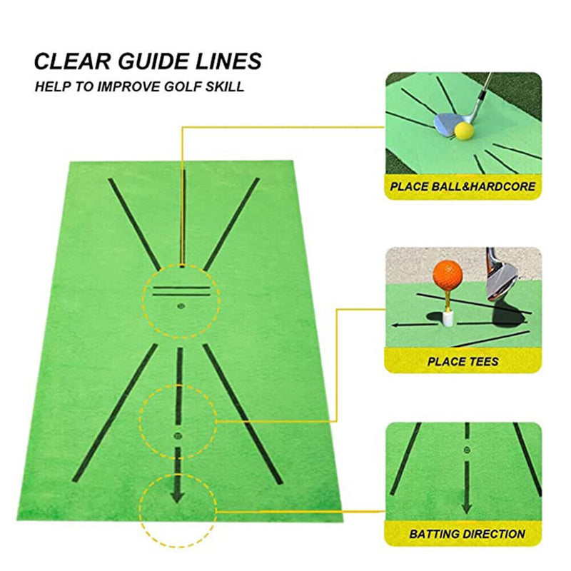 Golf Swing Training Mat Batting Direction Mark Pad Practice Equipment (5mm)