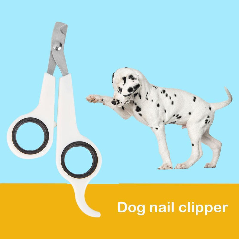 Pet Nail Toe Clipper Scissors Stainless Steel Dog Claw Cutter(White Black)