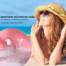 4pcs Travel Sub-Bottle 100ml Empty Plastic Flip Cap Split Bottles Funnel Set