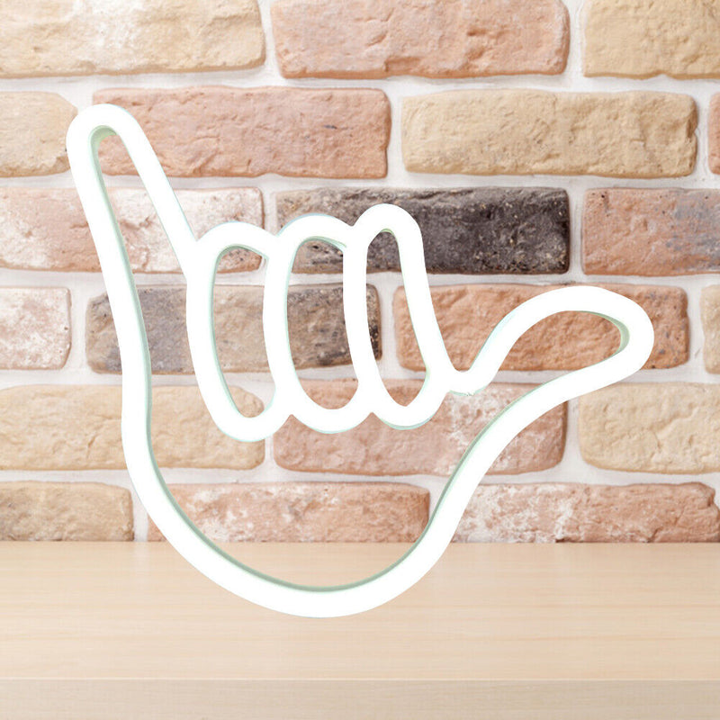 Finger LED Neon Lights Party Walls Hanging Neon Sign Night Lamp Home Decoration