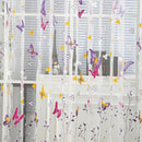 Butterfly Floral Tulle Voile Window Curtain Drape Panel (Rose 100X200cm