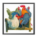 Full Cross Stitch 11CT Chicken Stamped Embroidery DIY Kits Handmade Needlework