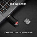CW10029 USB Flash Drive USB 2.0 Pendrive Zinc Alloy Jump Drive with Clear Cap
