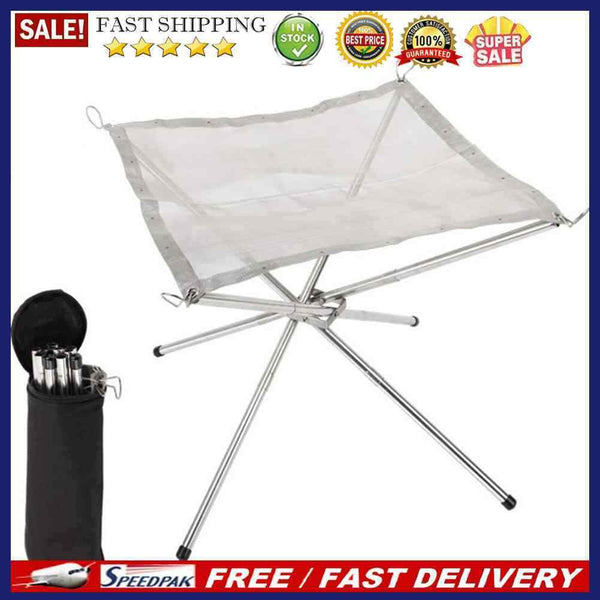 Camping Bonfire Campfire Pit Wood Stove Stand Frame Rack Steel Outdoor Fire