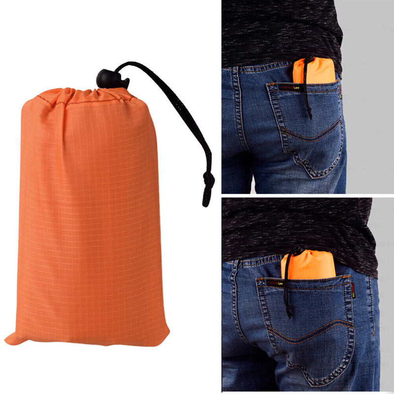 100x140cm Moistureproof Pocket Beach Blanket Mini Camping Mattress (Orange)