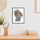 #A Owl Partial Cross Stitch 14CT Cotton Thread Printed Embroidery Kits Decor