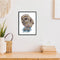 #A Owl Partial Cross Stitch 14CT Cotton Thread Printed Embroidery Kits Decor