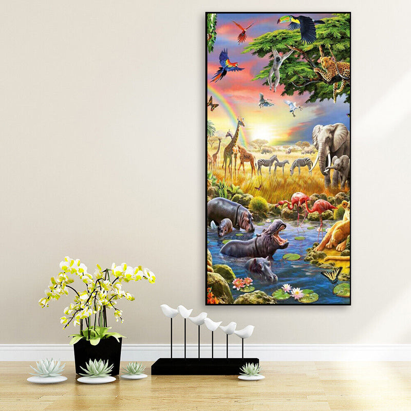 5D DIY Full Diamond Animal World Round Diamond Rhinestone Diamond Painting