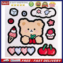 Cartoon Water Cup Stickers Cute Bear Rabbit Refrigerator Notebook Decals Gifts