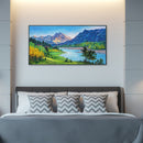 Oil Paint By Numbers Mountain River Frameless Picture Craft Kit for Living Room