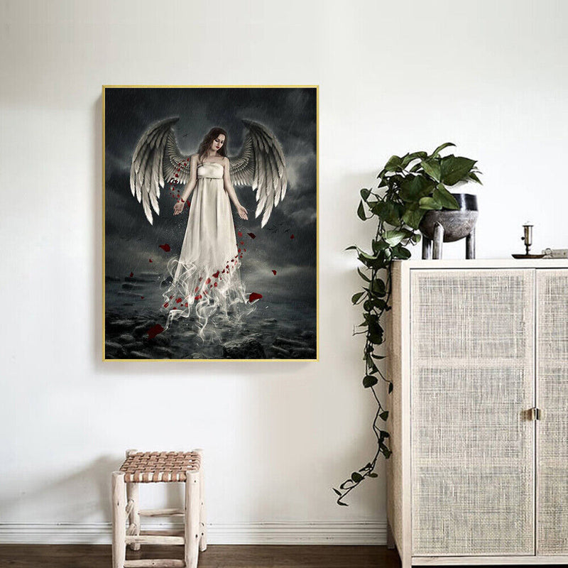Angel Wings Oil Paint By Numbers Kits DIY Handpainted on Canvas Wall Art