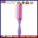 9 Rows Hair Brush Straight Curly Hair Detangling Comb Barber Salon Styling