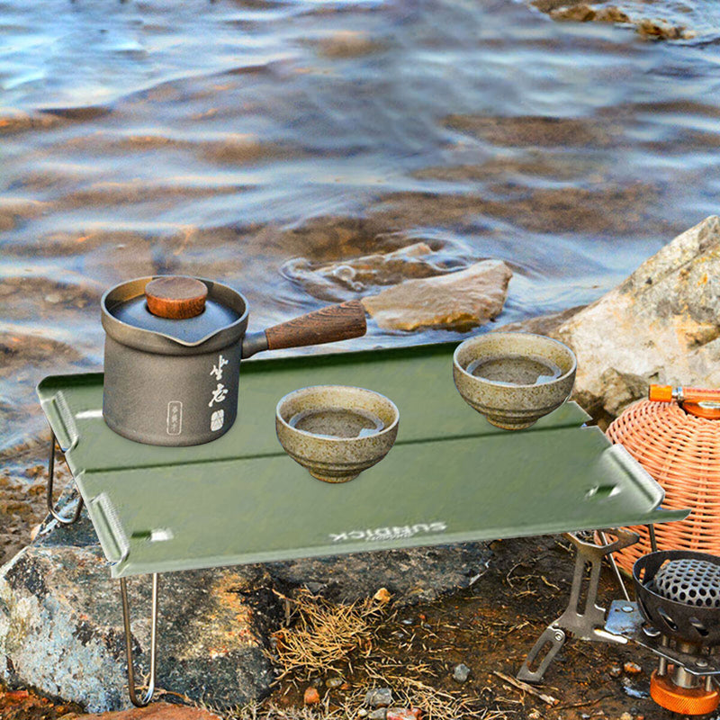 Outdoor Folding Mini Table Portable Collapsible Compact Table (Green) Newly