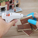 Anti-slip Hot Glue Gun Finger Caps Silicone Finger Cover Sleeve (Blue 5pcs)