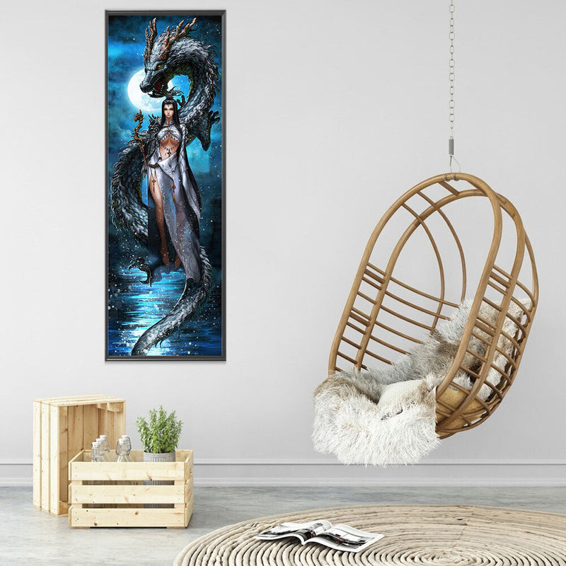 5D DIY Diamond Painting Dragon and Goddess Full Square Drill Crafts Mosaic Decor