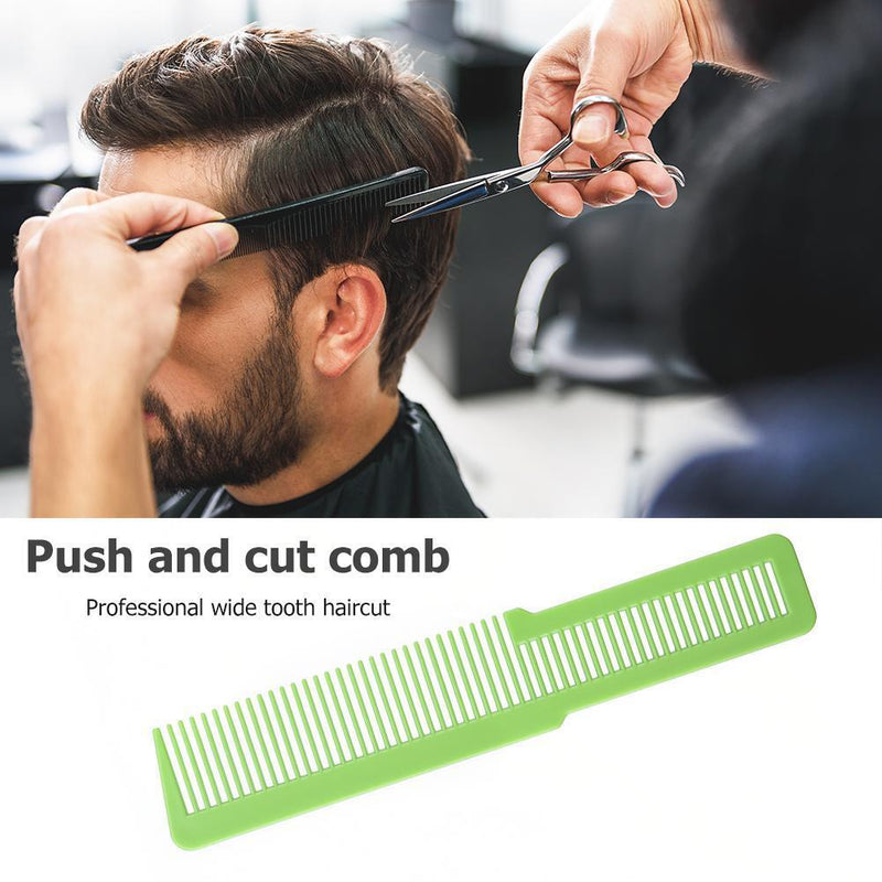Hairdressing Carbon Anti-static Comb Wide Tooth Hair Clipper Comb (Green)