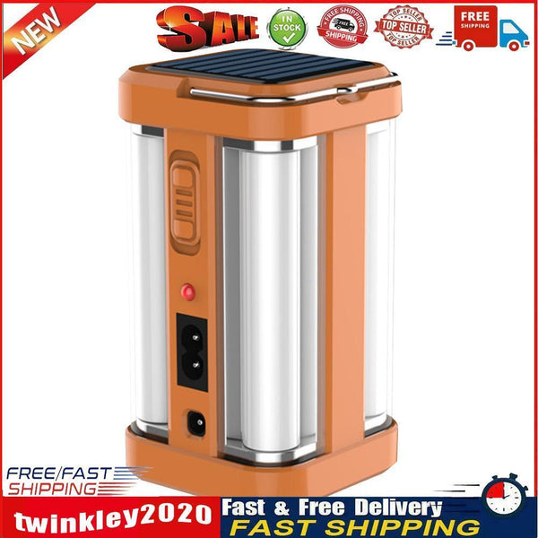 Portable Camping Light Outdoor Solar USB Charging 4 Side Tent Work Lantern Newly