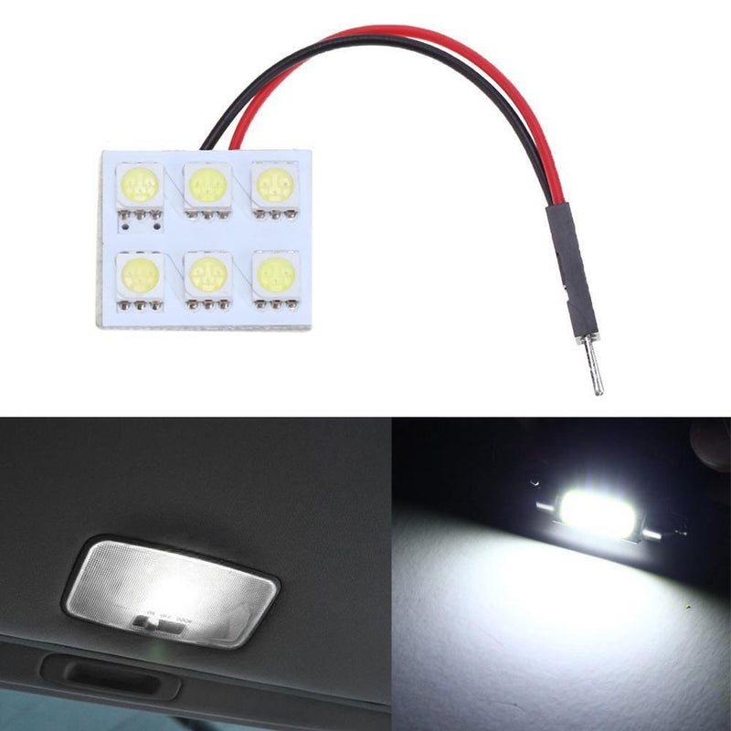 DC 12V 5050 6SMD LED White Light Car Interior T10 Festoon BA9s Lamp Panel