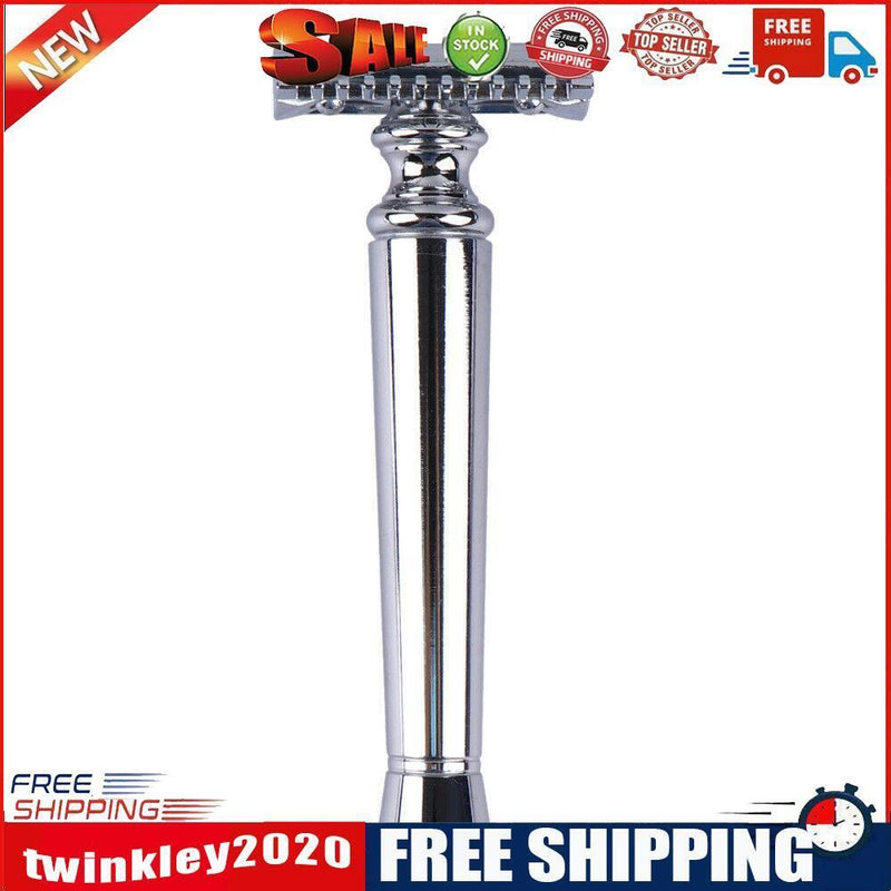 Classic Double Edge Safety Razor with Blades Portable Detachable Shavers