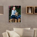 5D DIY Diamond Painting Kit Full Round Drill Queen of England and Corgi (sz2275)