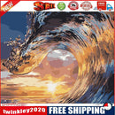 Sea Wave Painting By Number Kit Acrylic Paints Set DIY Handpainted Drawing