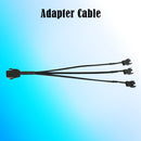 Computer Cooler Cooling Fan Splitter 6 PIN to 3x4PIN 12V Power Cable Wire
