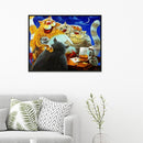 5D DIY Diamond Painting Cartoon Cat Family Cross Stitch Embroidery Mosaic