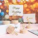 Paper Clamp Round Shape Base Picture Frame Photos Clips Clamps Stand Place Card