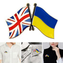 5PCS Ukraine UK Ukrainian Diplomat Brooch Flag Lapel Pin Badge STOP WAR