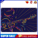 Neon Guitarist Retro Metal Plate Tin Sign Plaque for Bar Pub Club Cafe Arts